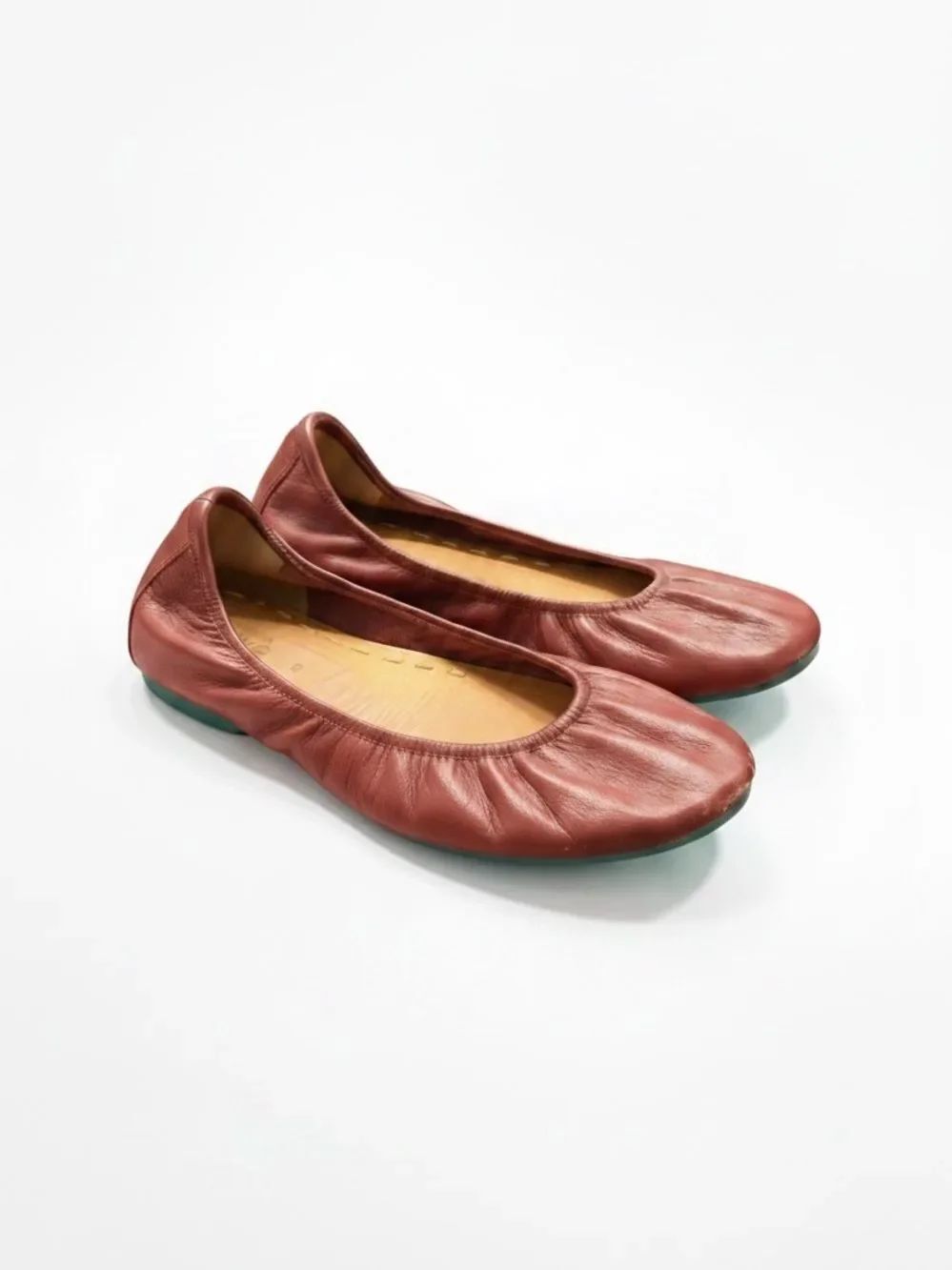 Tieks Burgundy Napa Leather Ballet Flats 9